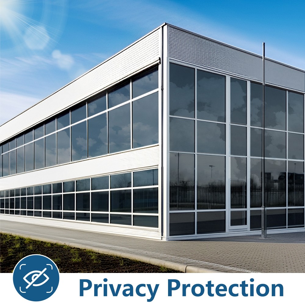 Gray Silver Heat Insulation Window Film, Static Window Sunshade Glass Film