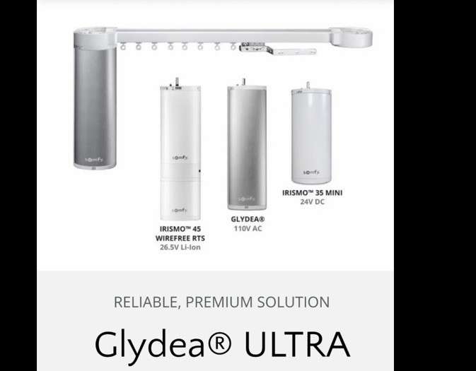 SOMFY GLYDEA 60e DCT US 10” PLUG W FREE SHIPPING NEW