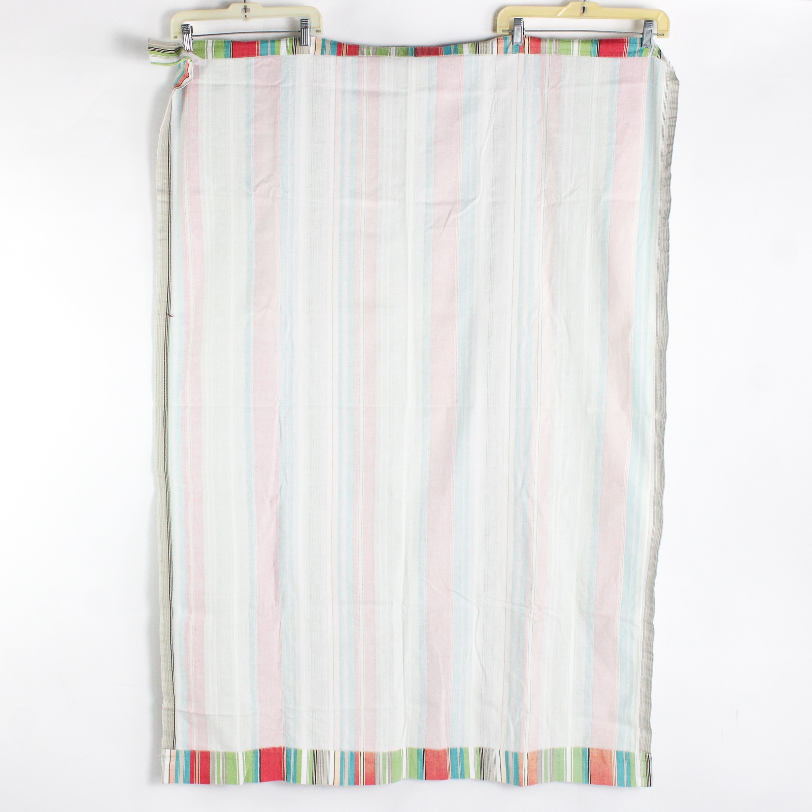 Set of 2 Multicolor Striped Tab-Top Cotton Curtains 39″ x 56″