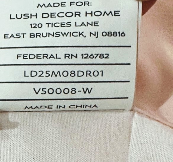 Lush Decor Melody Bow Blush Window Valance 18″ x 52″ Pink Sheer New in Bag