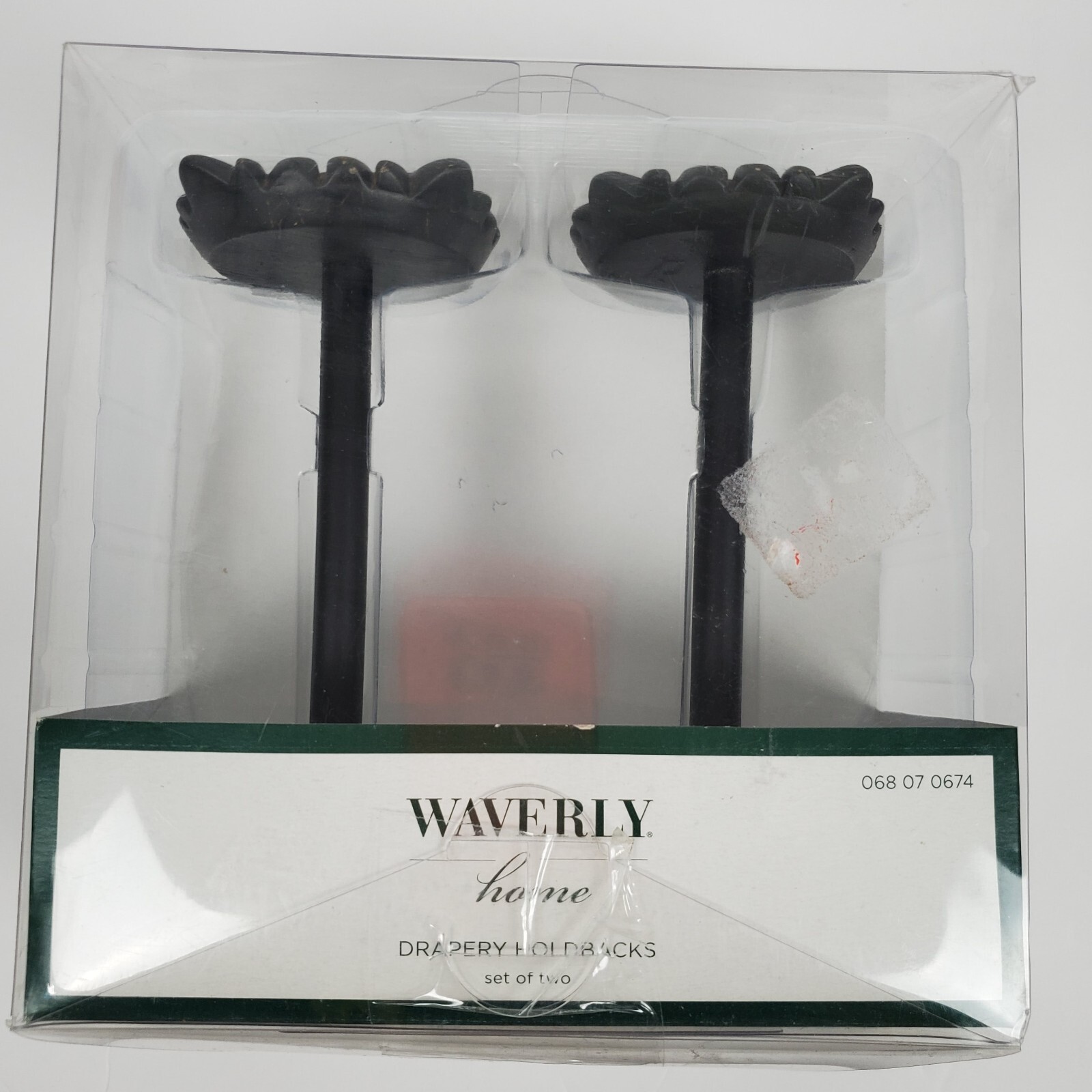 Waverly Black Decorative Home Drapery Holdbacks Set of Two 068 07 0674