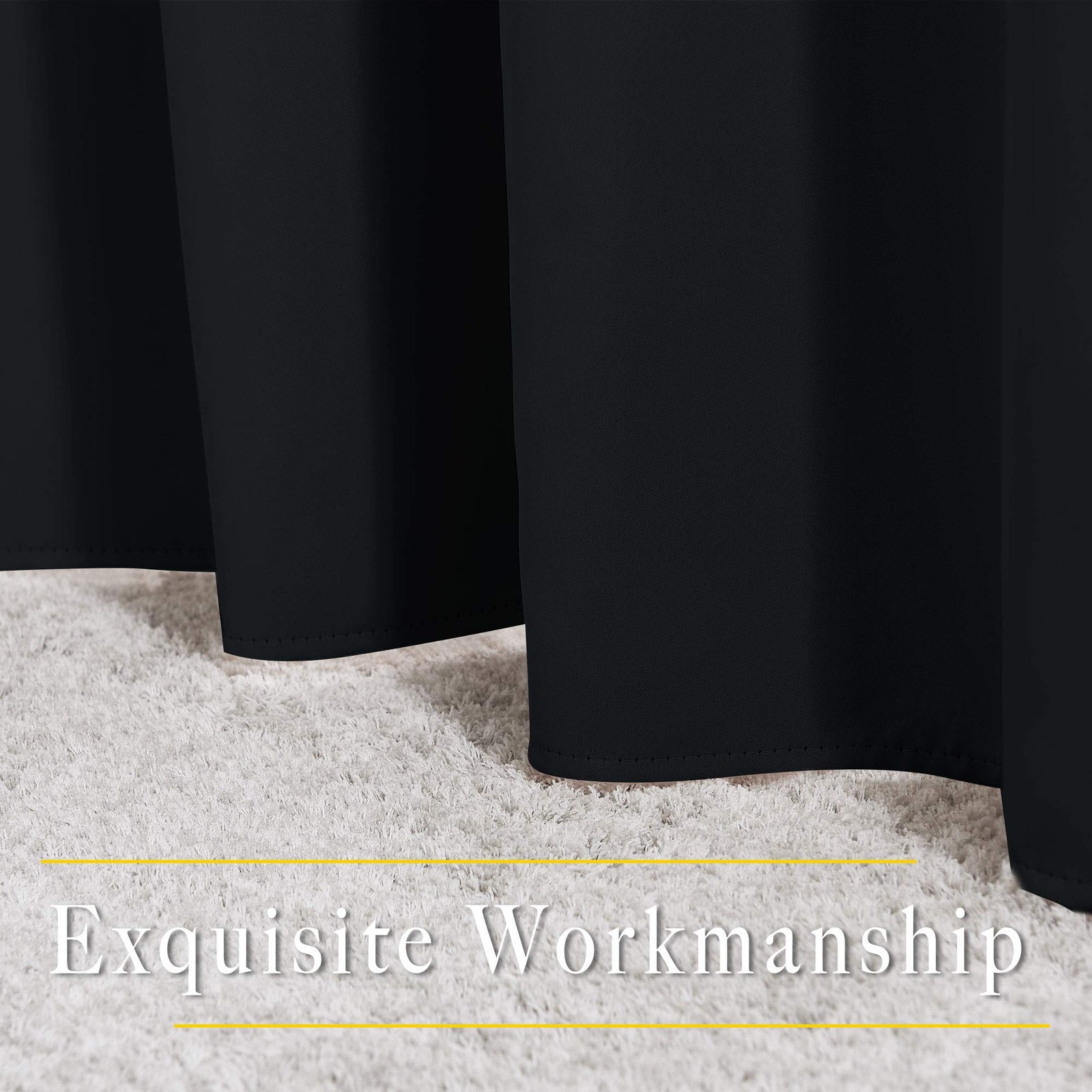 Blackout Curtains 78″ Long, 2 Panels, Thermal Insulated, Grommet, Bedroom Use