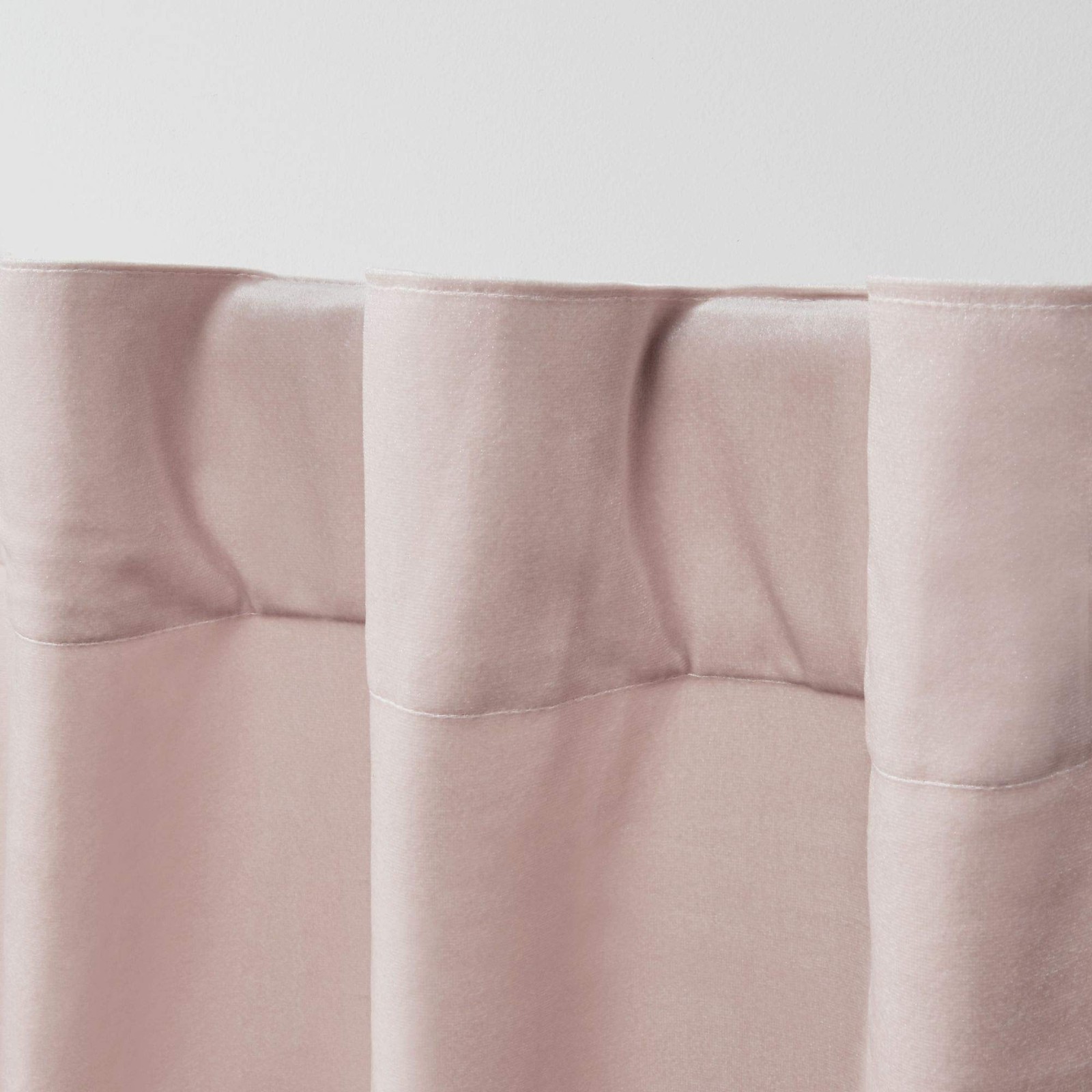 Velvet Heavyweight Light Filtering Tab Top Curtain Panel Pair, 52″x84″, Blush
