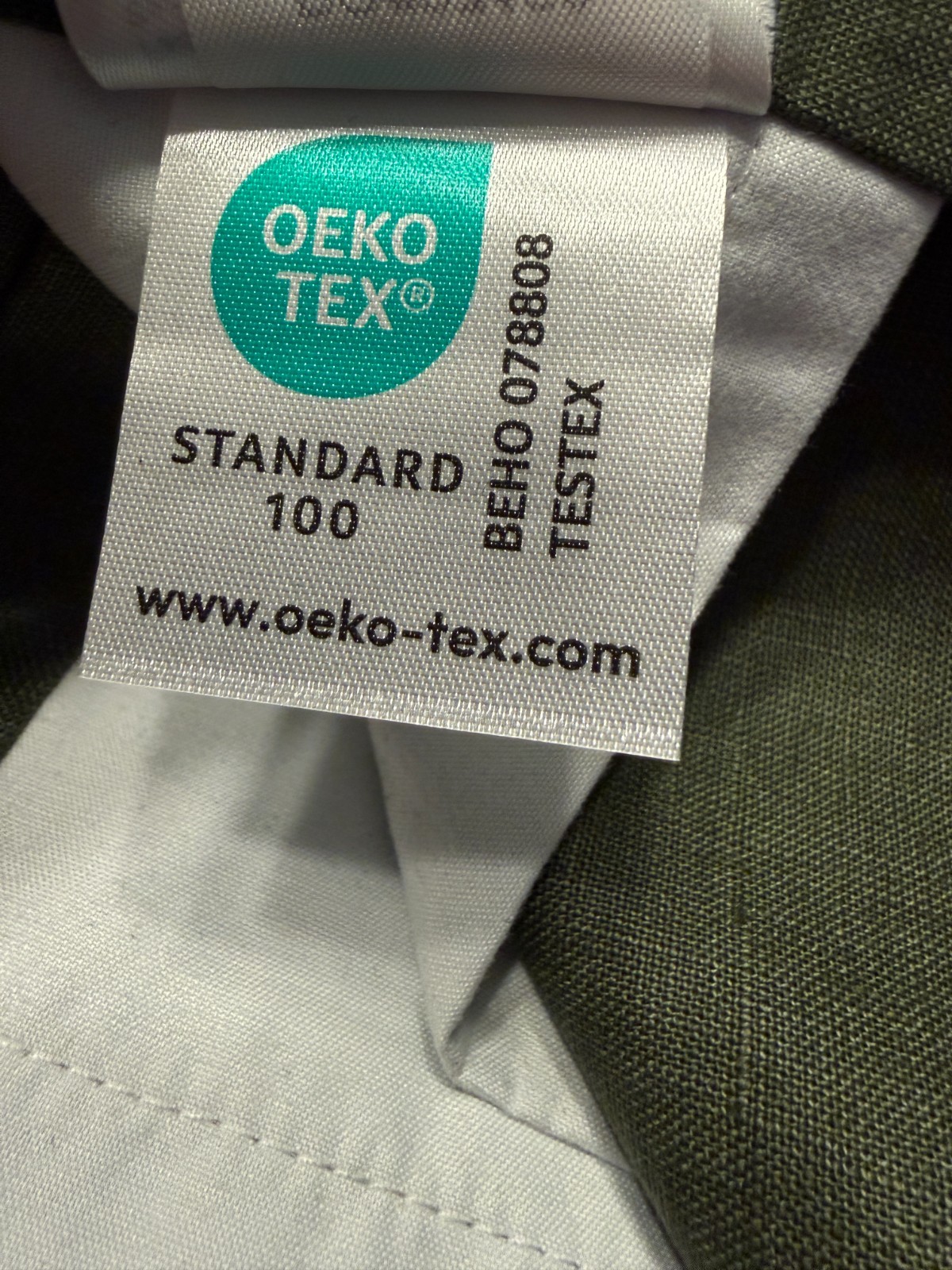 TITLE Quince European Linen True Blackout Curtain Panel Hunter Green 48×84 Rod