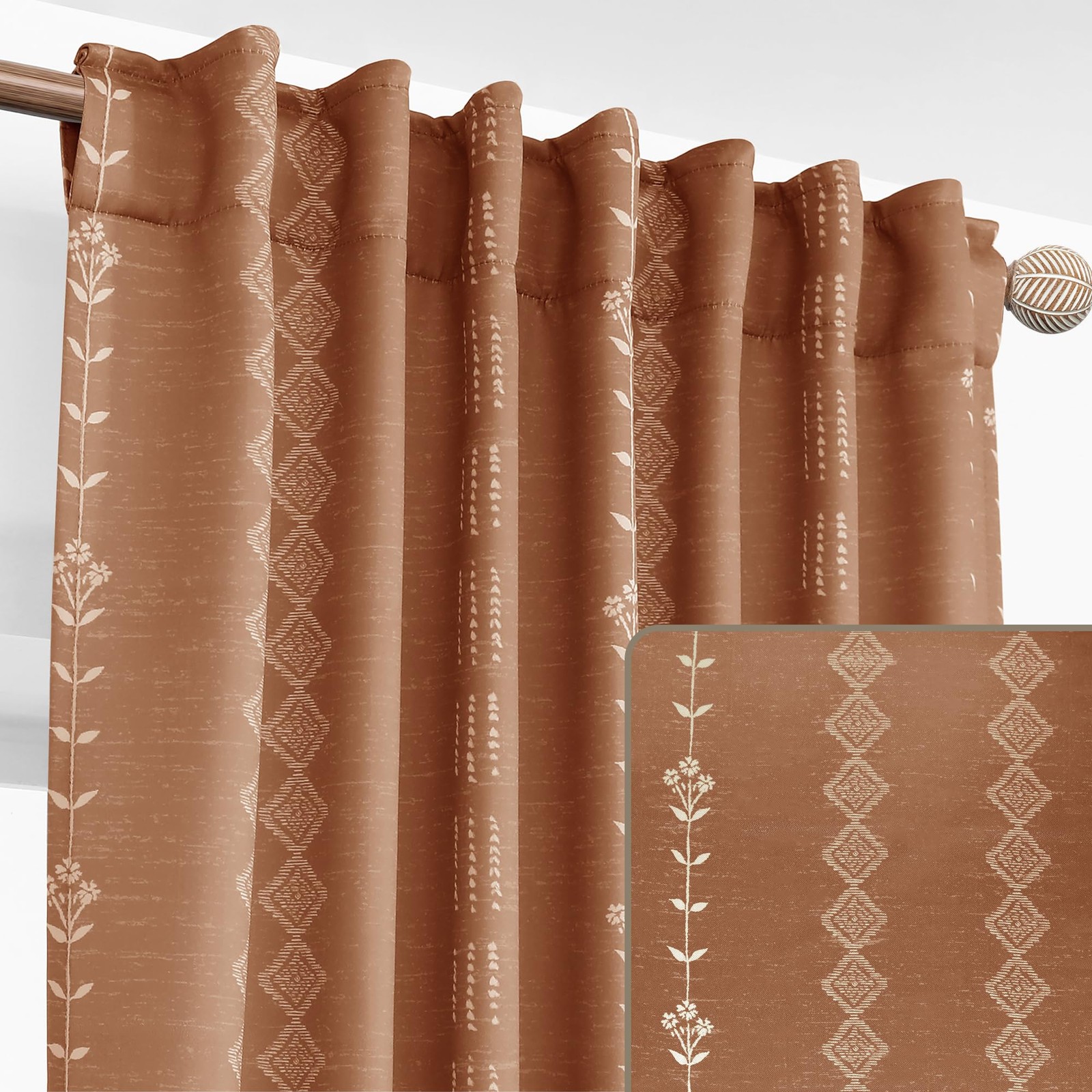 Short Curtains for Windows Bedroom Blackout Boho Bathroom Window Kitchen Curt…