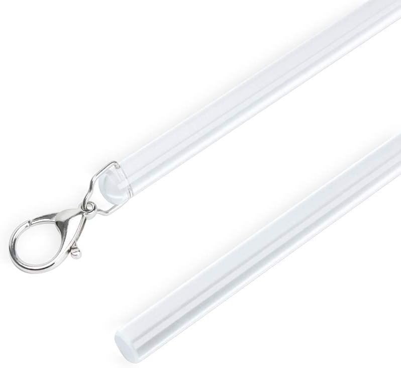 Curtain Pull Rod Set 2 Pack Acrylic Invisible Wardrobe Drapery Grommet Curtain
