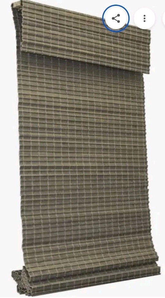 Cordless Bamboo Roman Shades – Flatweave, Driftwood 26 1/2″ X 48″ (Actual)