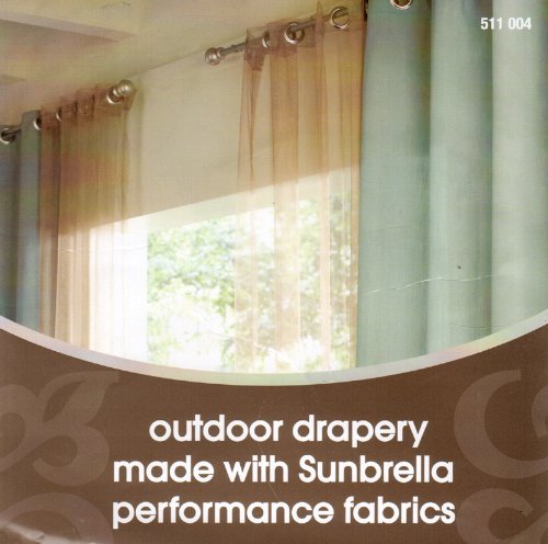 New Sunbrella Spa Blue Outdoor Drapery 50in x 84in Sunbrella Outdoor Curtain
