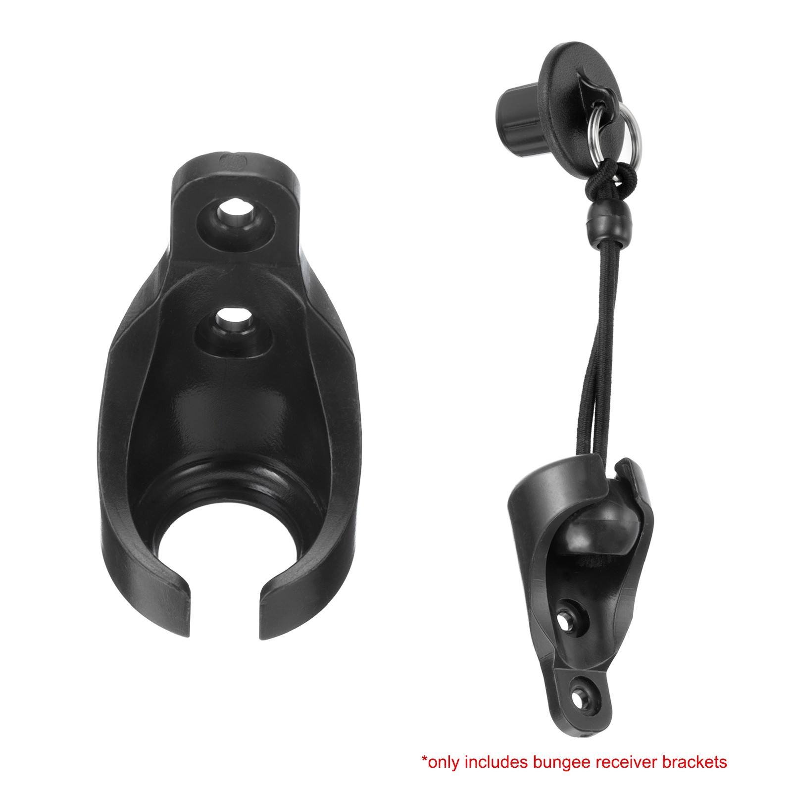 4Pcs Bungee Receiver Brackets Plastic for Roller Shade Tie Down Straps Black