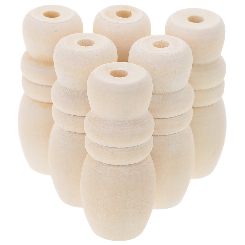 6PCS Blind Pull Cord Knobs Wooden Cord Tassels Window Blinds Cord Tassels New