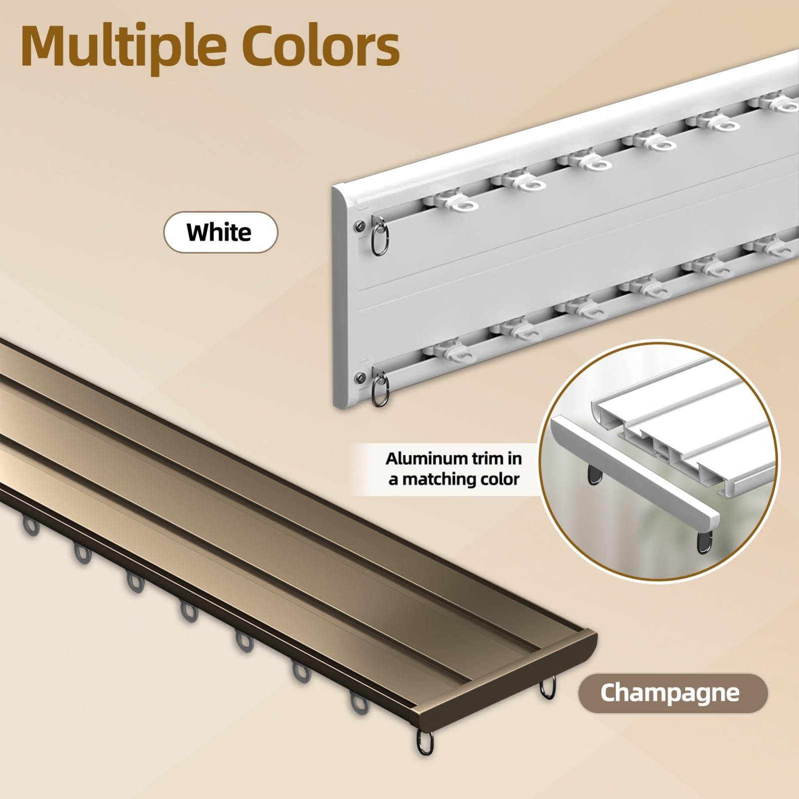 Heavy Duty Double Row Ceiling Curtain Track Set – Bendable Rail for Room Divider