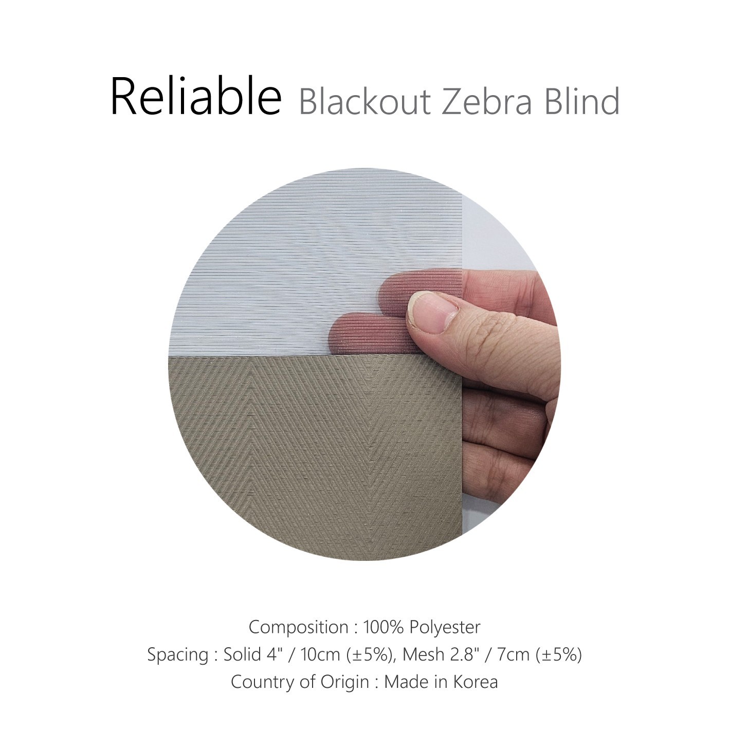 Zebra Blinds Custom Made 100% Blackout Roller Shades Anti UV Reliable