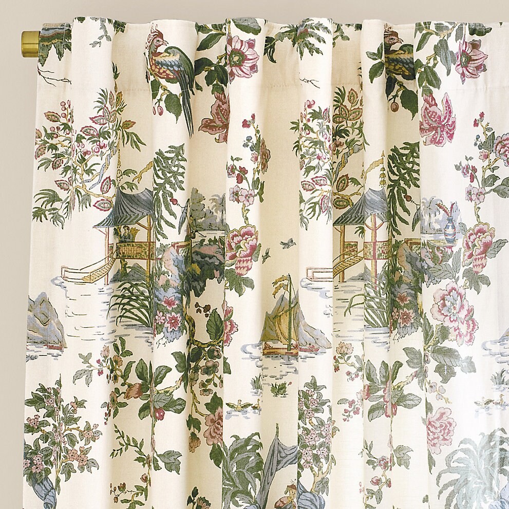 Ballard Designs Lille Chinoiserie Drapery Panel…
