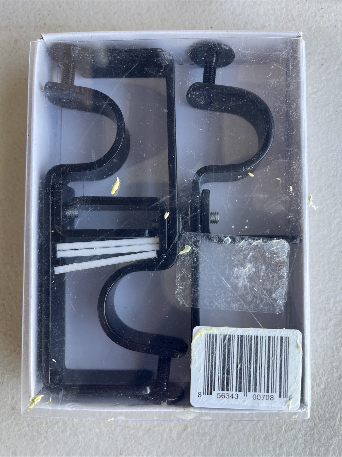 NoNo Bracket – No Drill Curtain Rod Bracket Attachment over Blinds (Black)