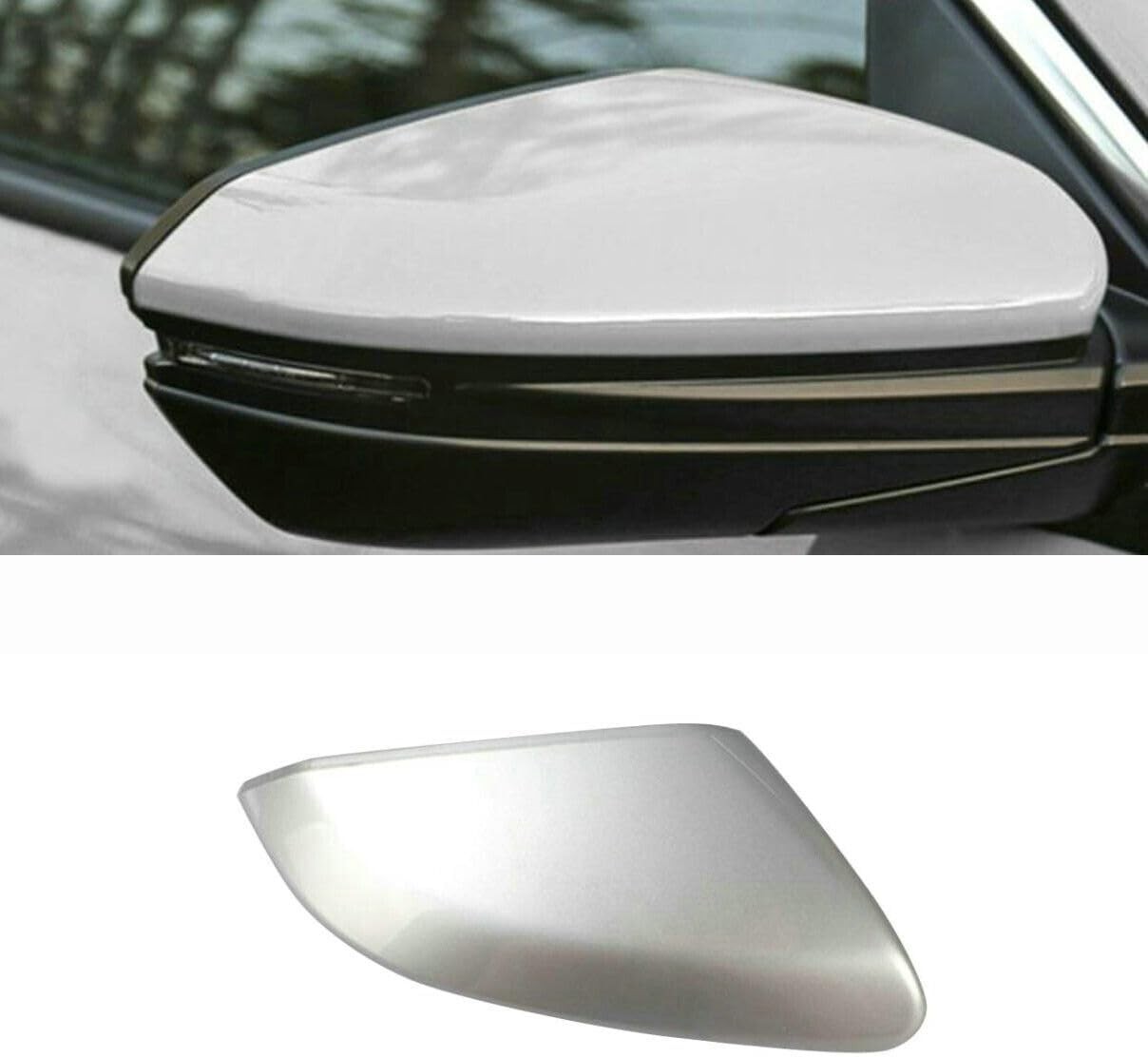 White Right Passenger Side Mirror Cap Cover For Honda Civic 2016-2021