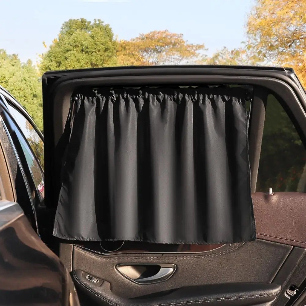 1× Car Sunshade Side Window Curtain Curtains with Suction Cups UV-Resistant 🚗