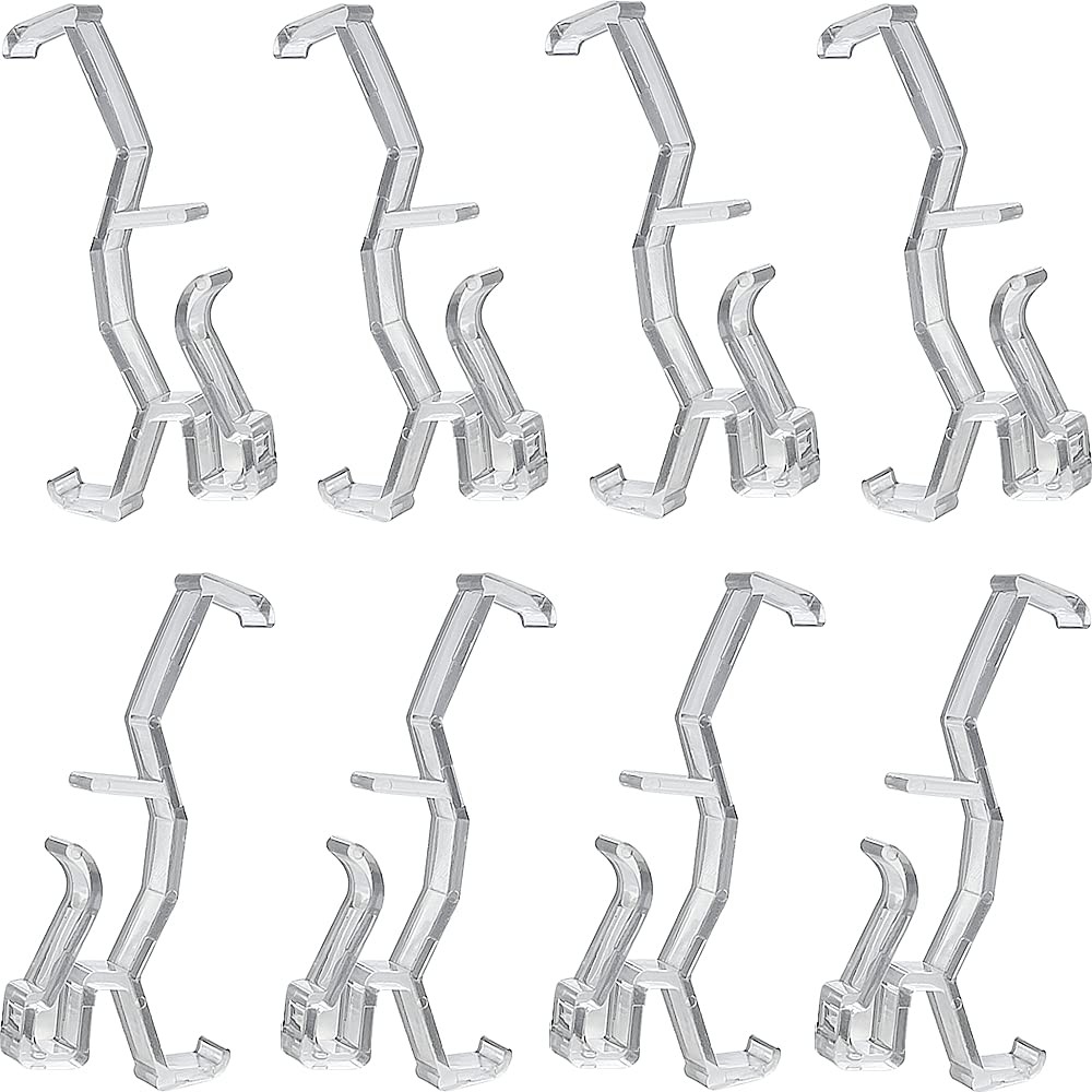 Valance Clips 10pcs 2.5inch Clear Plastic Hidden Retainer 2.5inch,