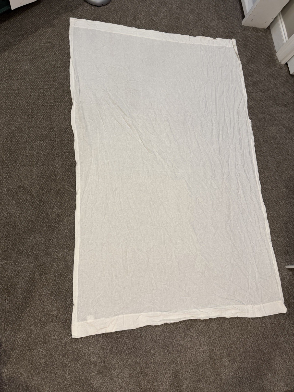 Threshold Light Filtering Linen Window Curtain, 1 Panel Per Listing, White