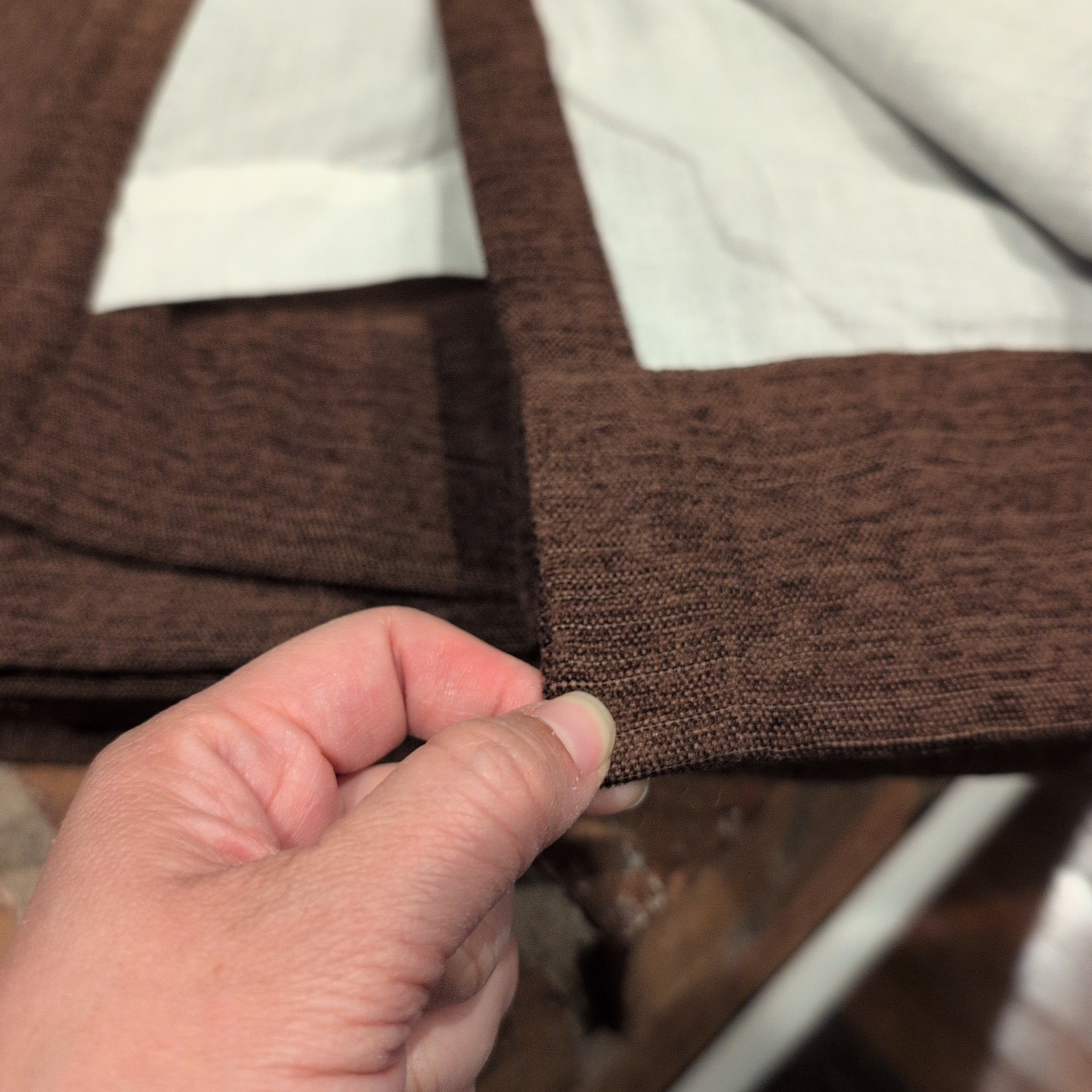 2 Croscill Home Lynne Velvet Curtain Panels 43″x94″ Brown Sage Button Pole Top