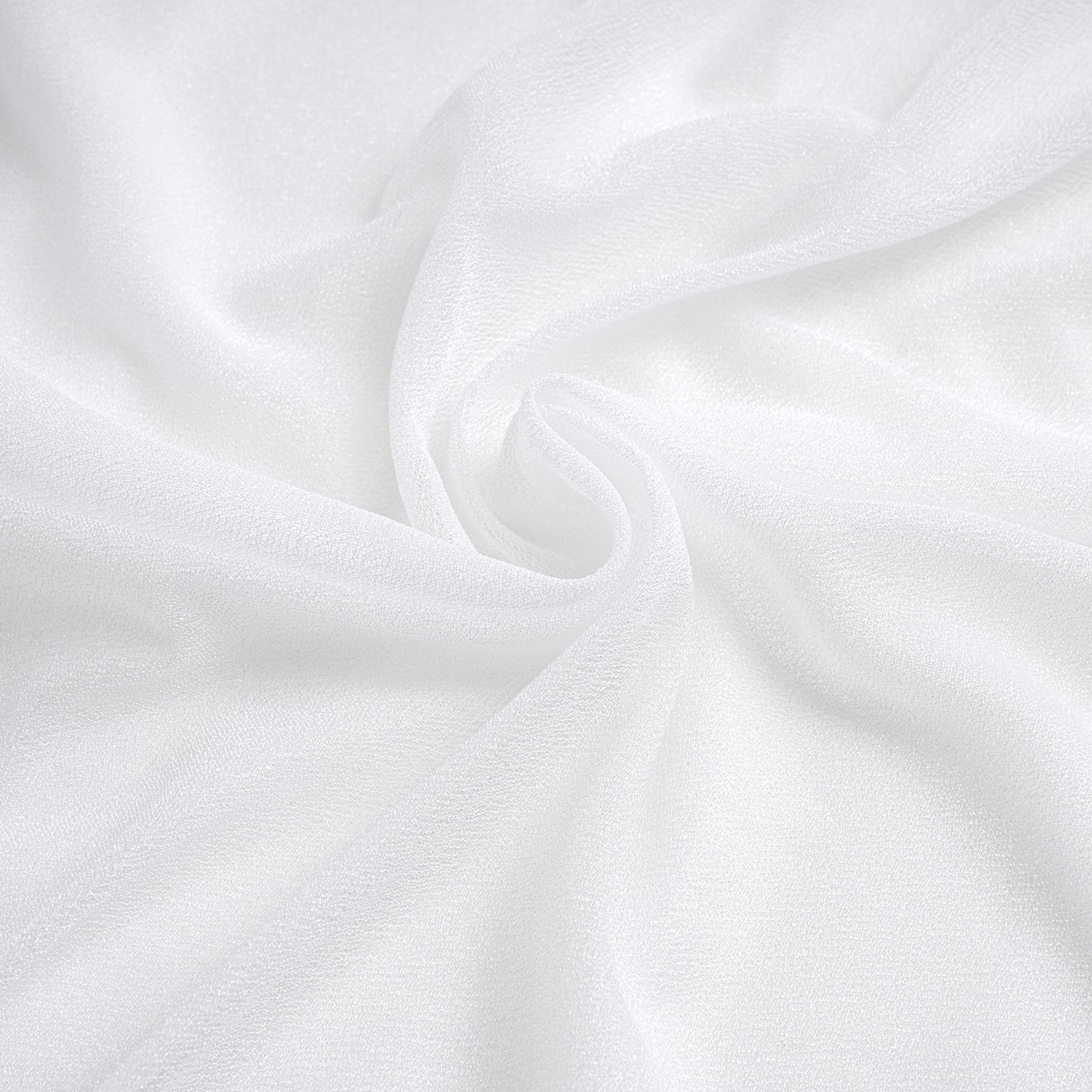 6Pc White Chiffon Ceiling Drapes 15 × 5 Ft Panels For Wedding Party Backdrop