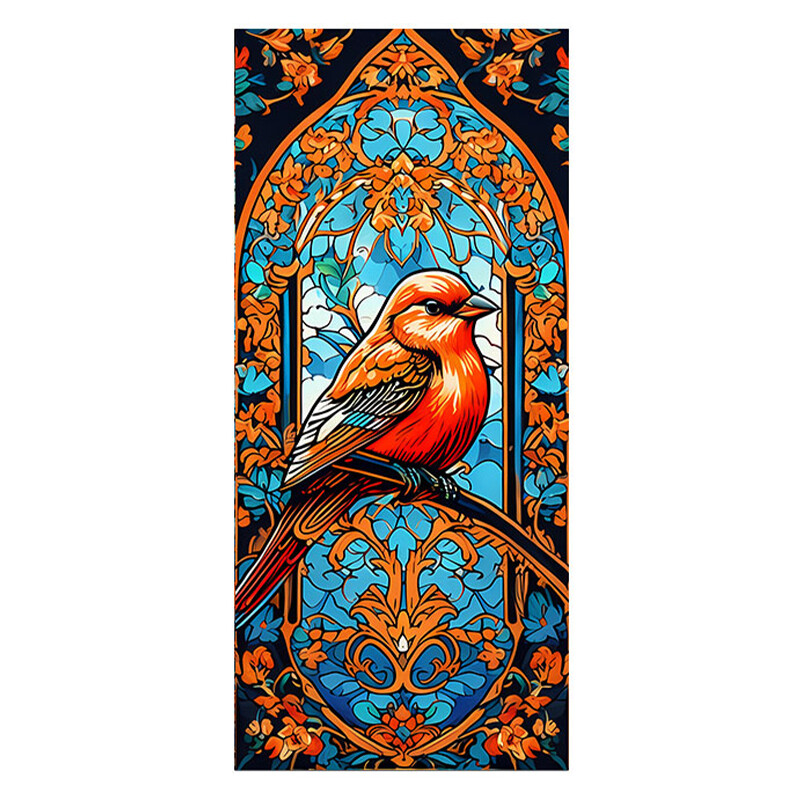 40x100cm/45x120cm Colorful Stained Glass Film Modern Art European Decor Privacy