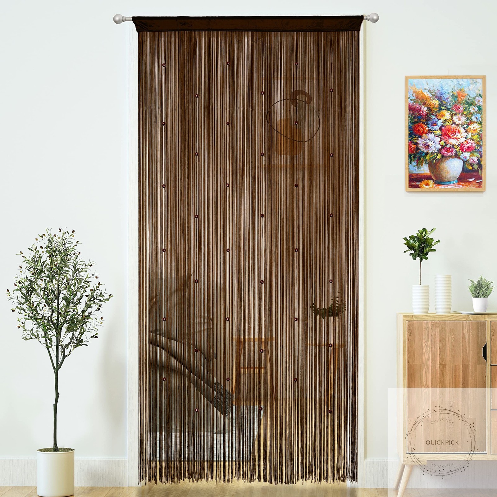 Beaded Curtain Door String Curtains for Doorways Tassels Beads Hanging Fringe Hi