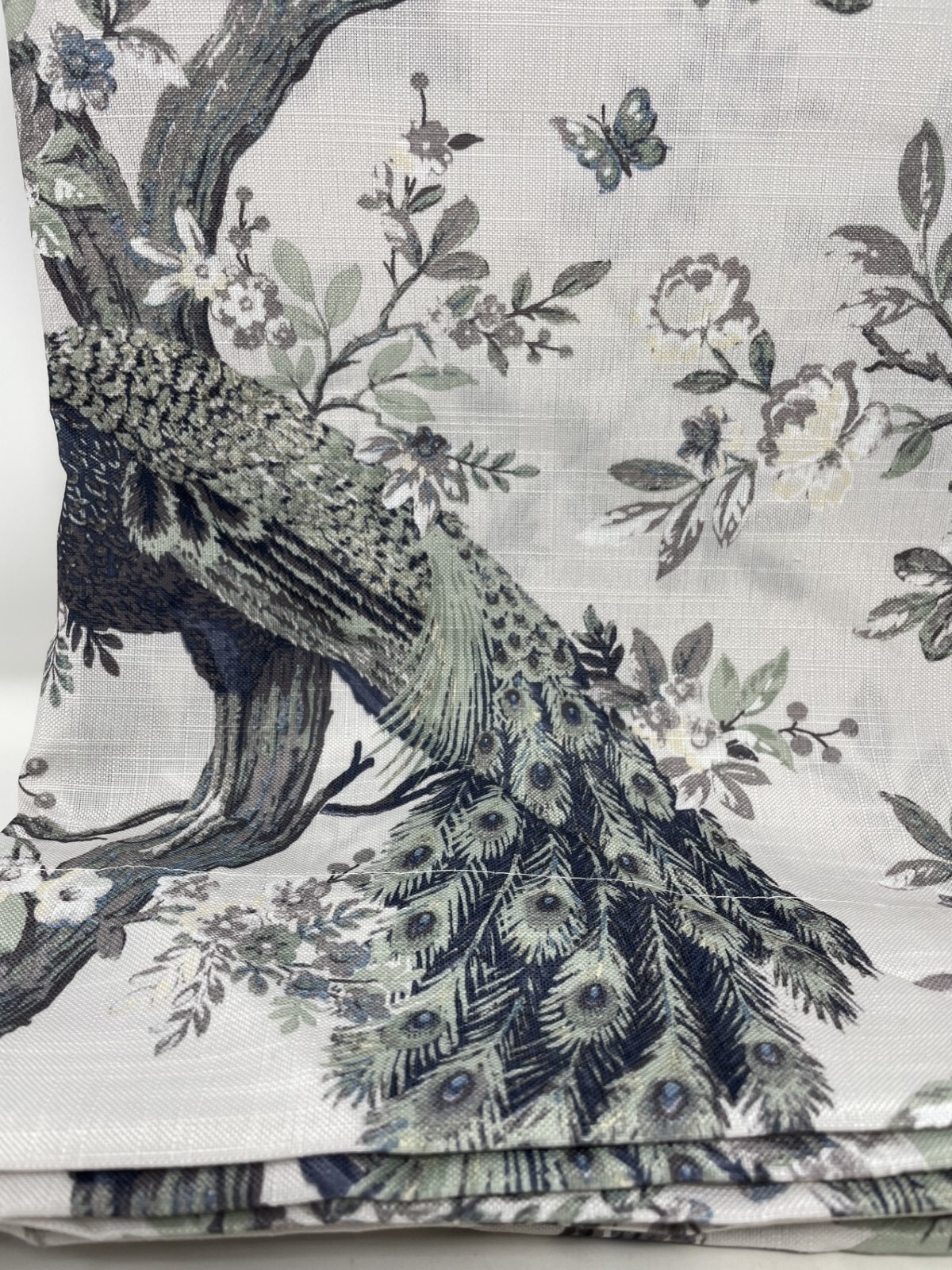 New Laura Ashley Belvedere Peacock Drapes Curtains 38 x 96 Set of 2 ~Navy~Blue~