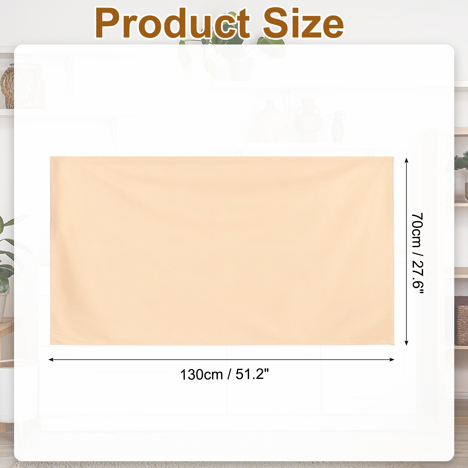 Cabinet Curtains Dust Proof Kitchen Privacy Curtain 51.1″x27.6″ Beige