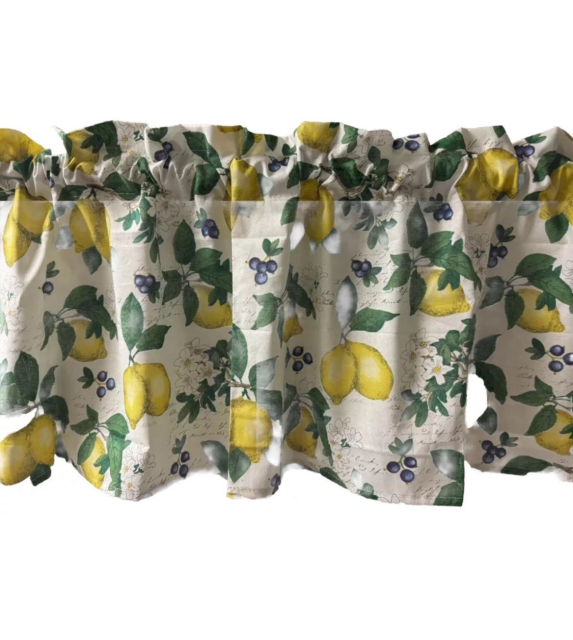 Made to Order Window VALANCE Spring Summer Fruit Lemon Kitchen Lemons Curtains