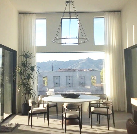 Extra long natural linen curtain, drape custom made 15 16 17 18 20 24 ft 2 story