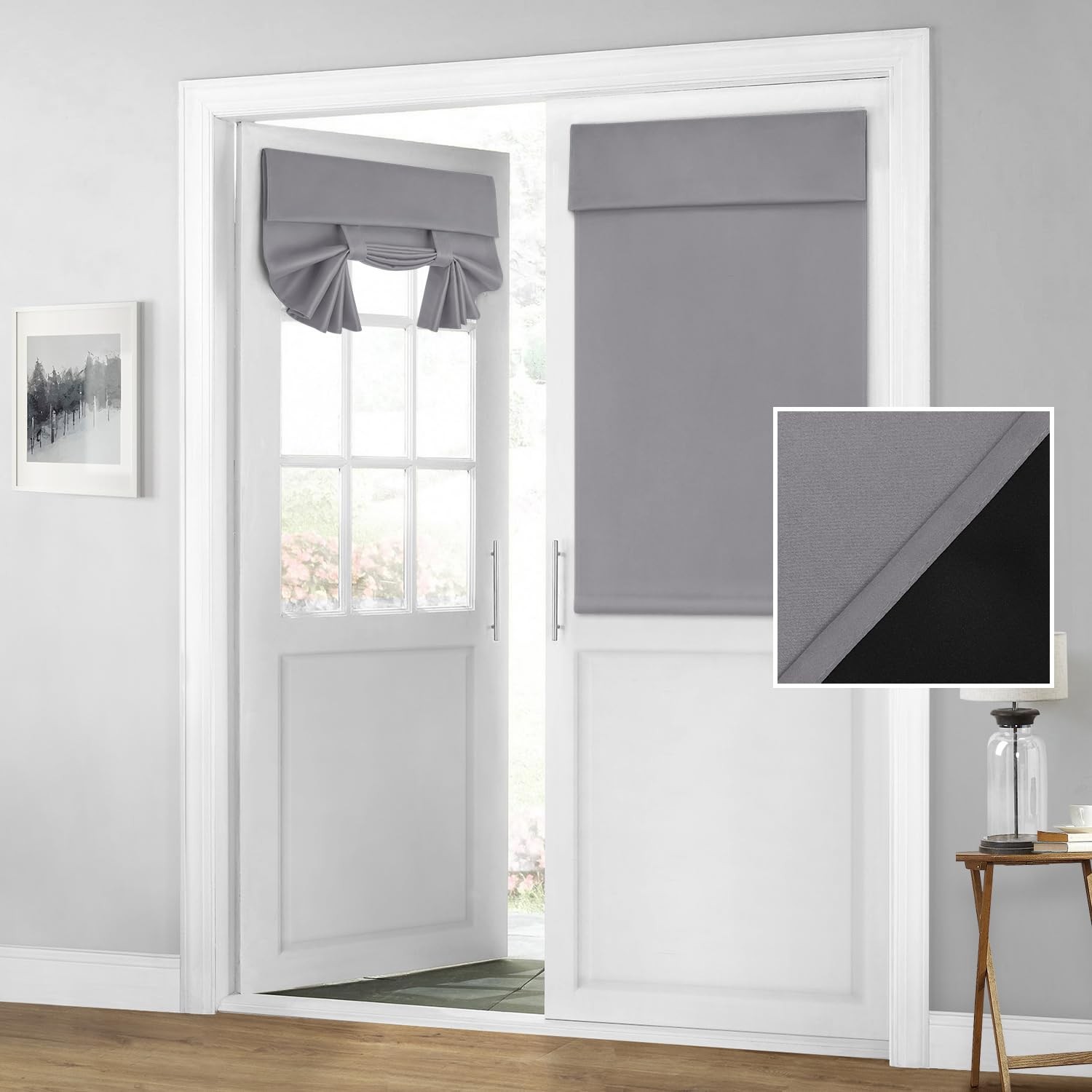 100% Blackout French Door Curtains, Privacy Door Curtains for Window, 26 X 40…