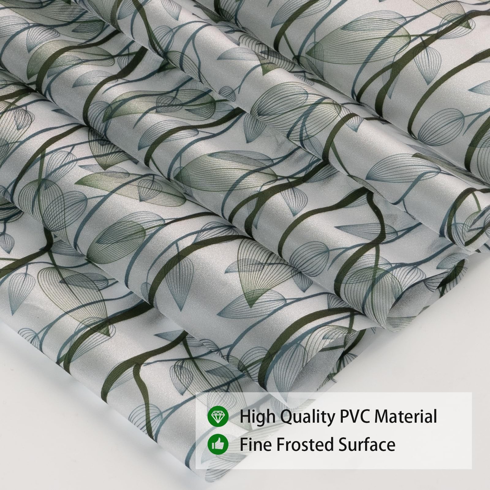 DKTIE Window Film Privacy with Installation 17.7” x 78.7”, Dark Green