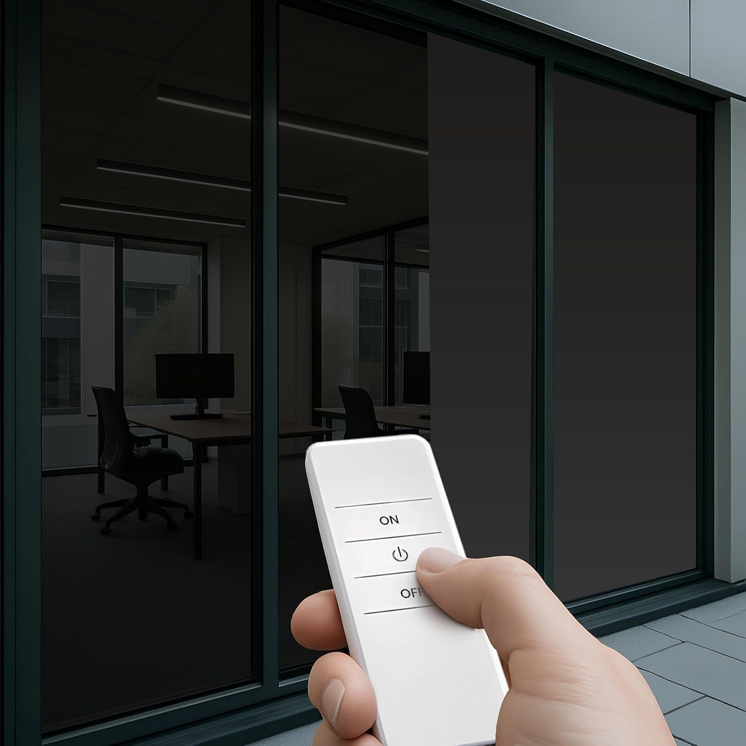 Black PDLC Smart Film Sample 8″ x 12″ Switchable Privacy Window Film Home Office