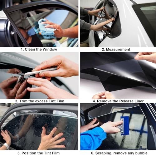 Car Window Tint Film – 5% 20% 35% 50% VLT Options, UV & Heat 24in x 15ft 5%vlt