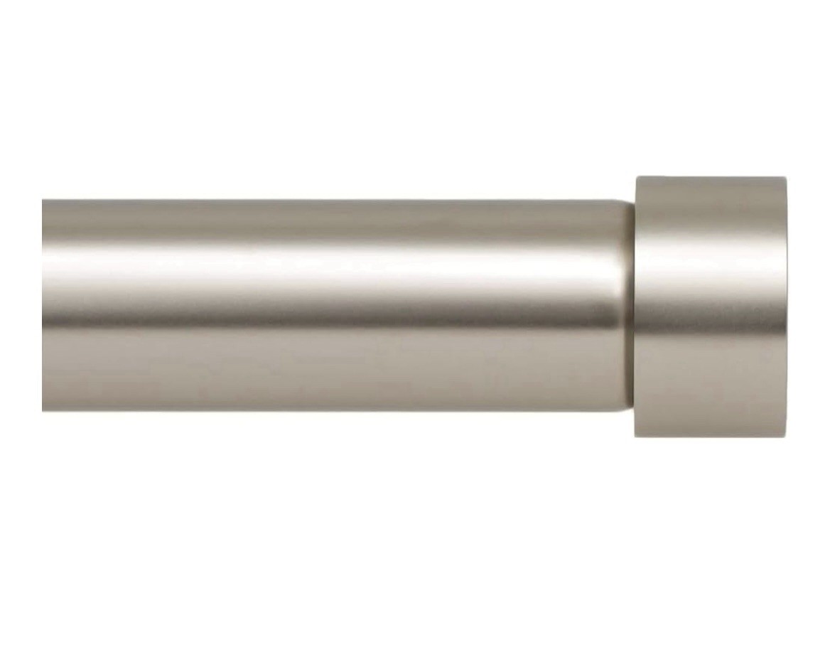 Ivilon Side Window Curtain Rod – End Cap Style Design 1 Inch Pole. 16 to 28 Inch