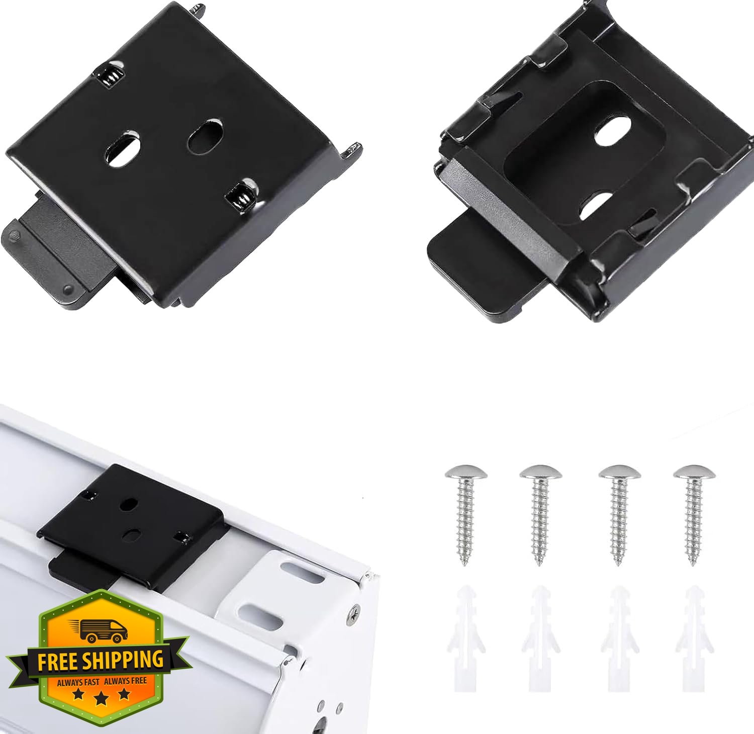 Lihopefe Metal Blinds Mounting Brackets Type 1 Black