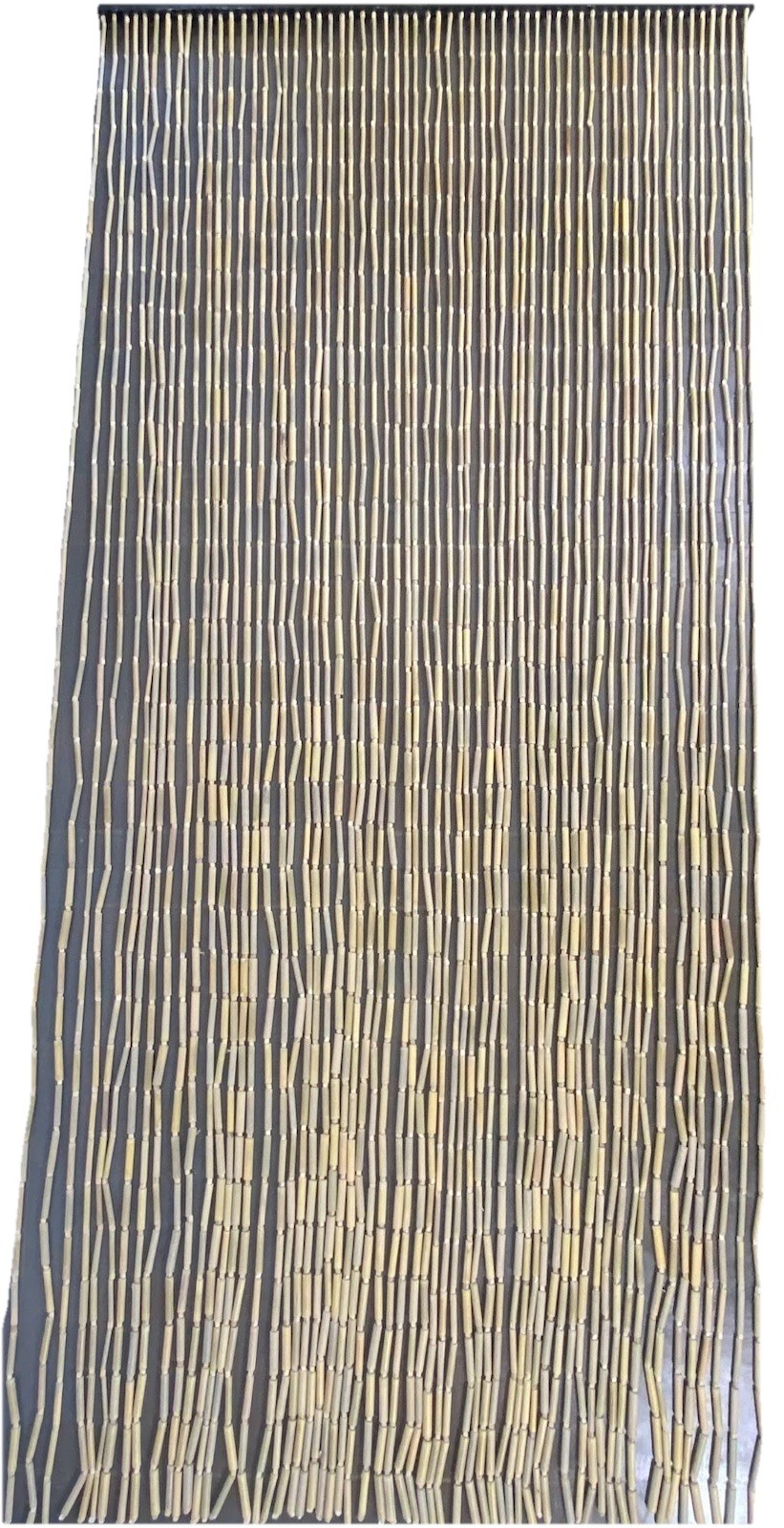 60 Strings Natural Bamboo Beaded Curtain for Doorway Or Window Handmade 76” Long