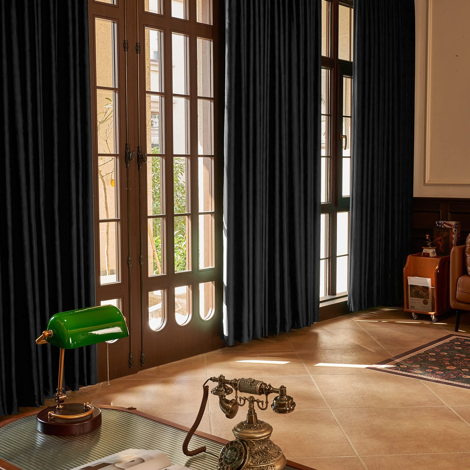 Huto Extra Wide Pinch Pleated Curtains Solid Thermal Insulated Room Darkening