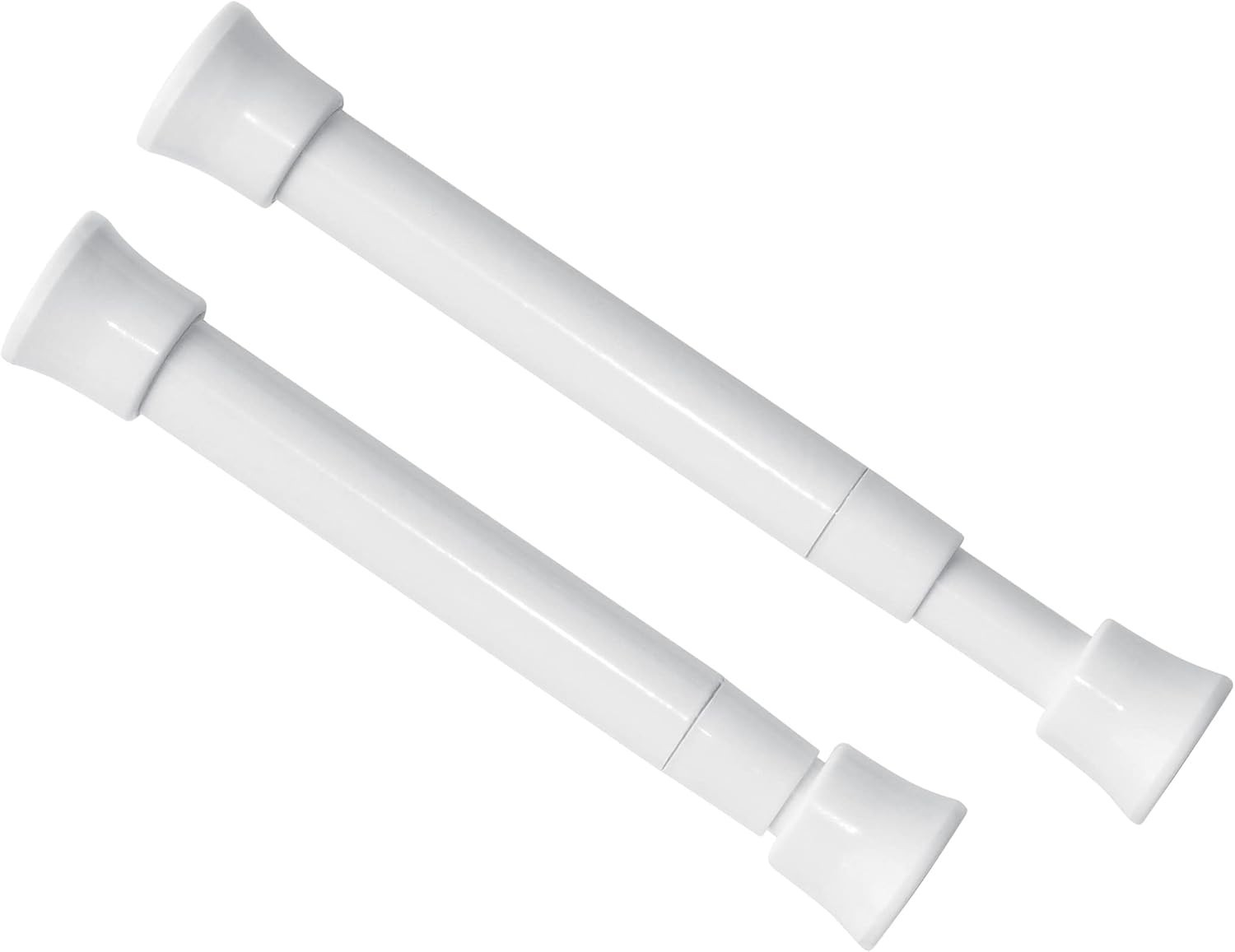 Compact 2-Pack Curtain Rods 5.25-7.5 Inch, Durable & Stylish – No Tools Required