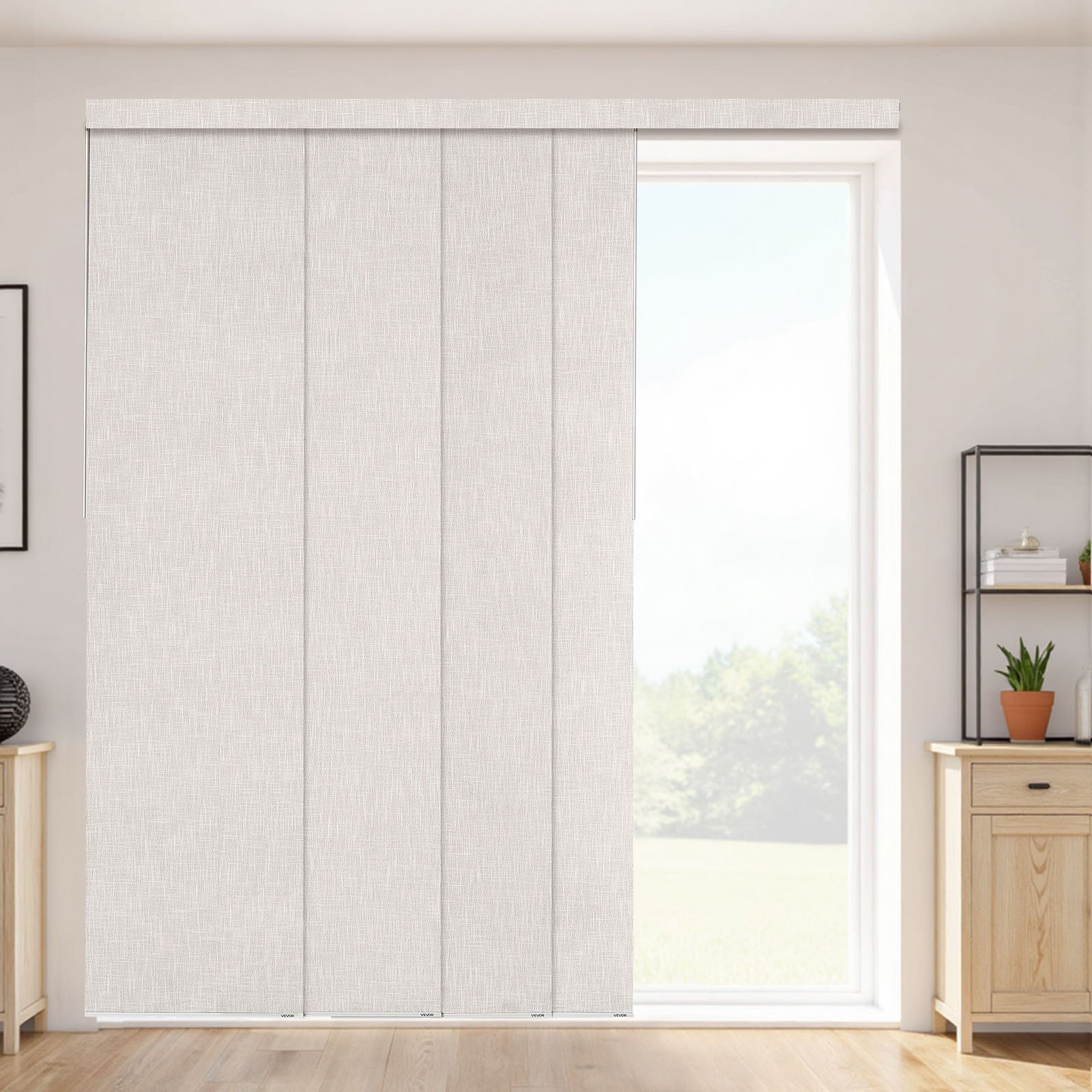 VEVOR Panel Track Blinds Extendable Track from 45.8 in to 86 in W Trimmable