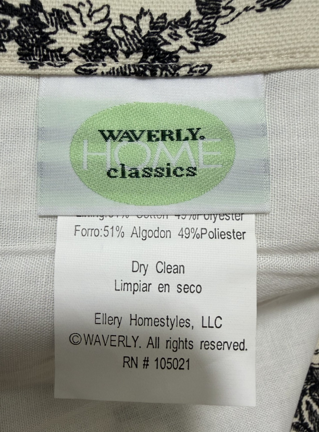 Waverly Country Life Toile Valances Ascot Beige Black Set of 3