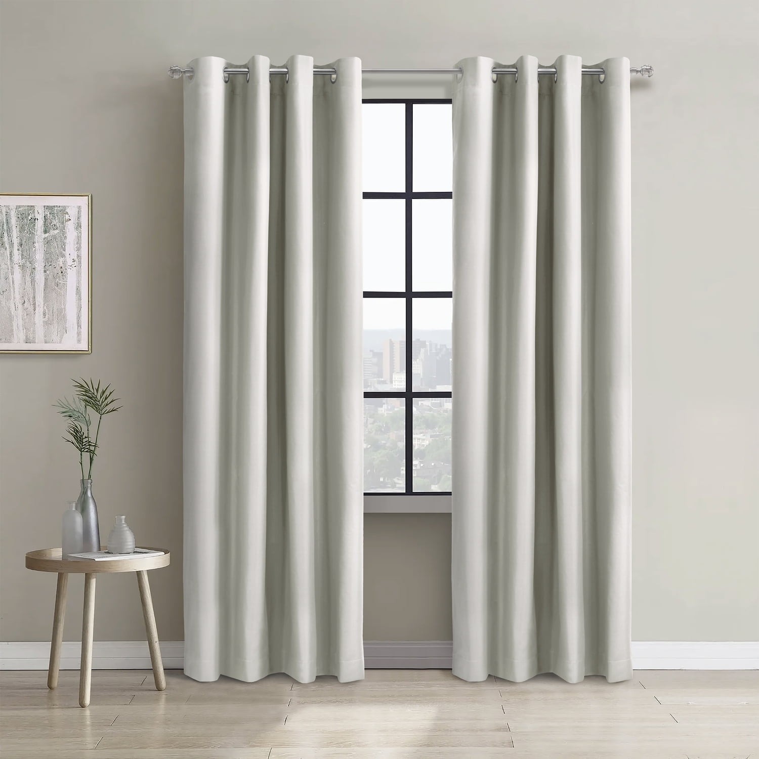 Thermaplus 52 x 84 in. Alpine Blackout Grommet Curtain Panel White