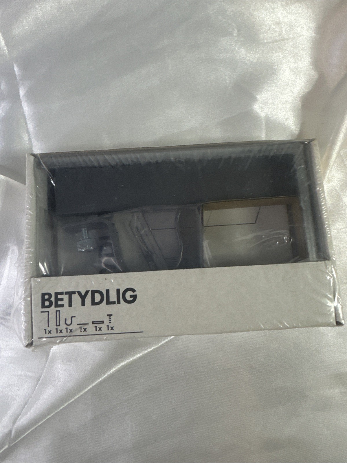 One (1) IKEA Silver/Gray BETYDLIG Curtain Wall/Ceiling Mount Brand New