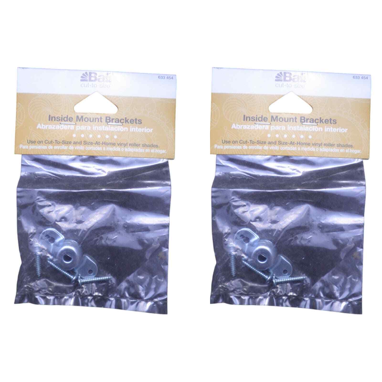 2 Packs/Sets Inside Mount Roller Shade Brackets + Free Shipping