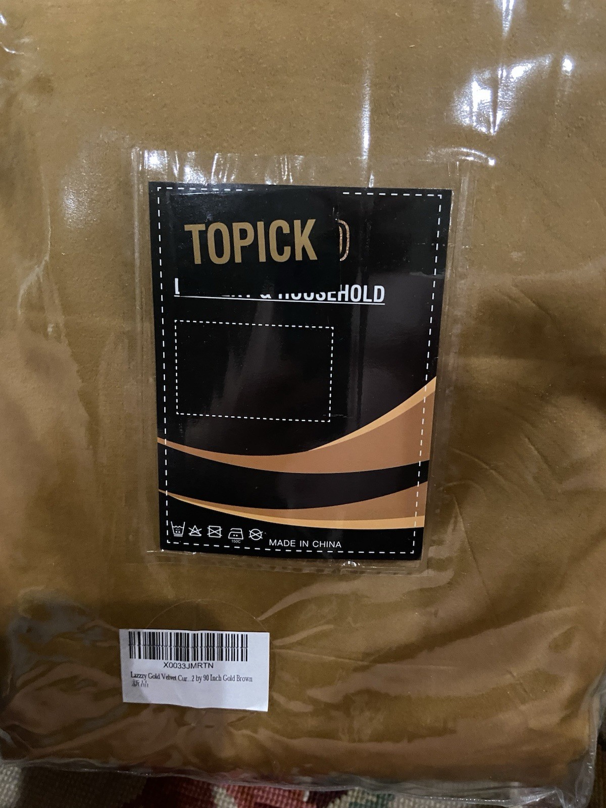 Luxury Velvet Blackout Curtains 40″ x 90″ Gold Brown Pleated LOT OF 10 PACKS!