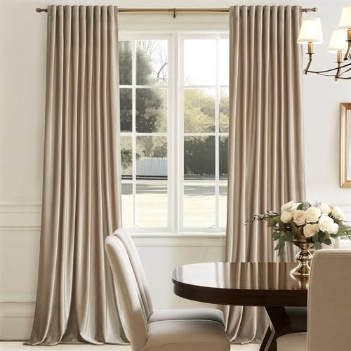 100% Full Blackout Champagne Beige 52″W x 96″L (Pack of 2) Champagne/Beige