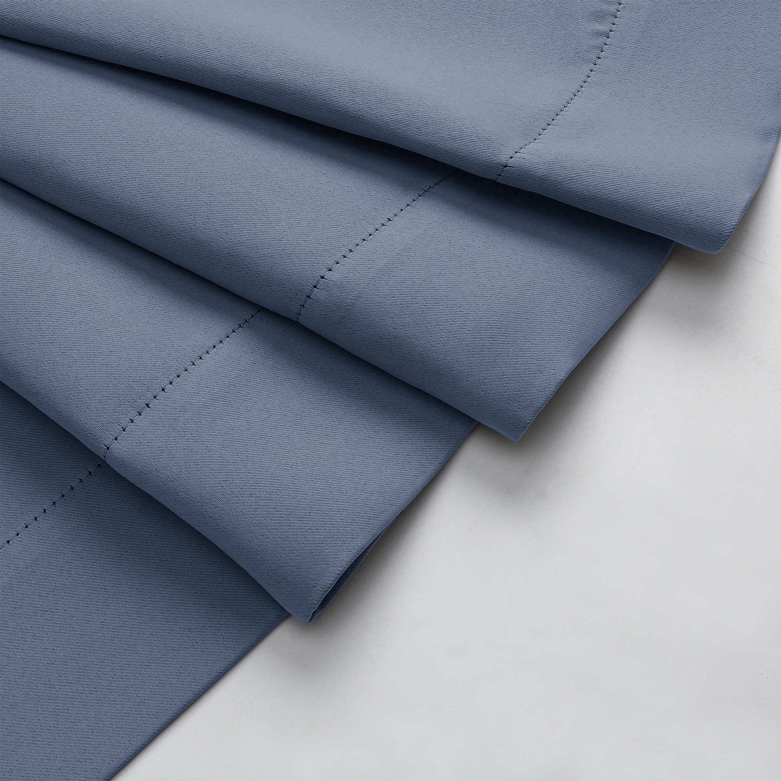 Denim Blackout Curtains for Bedroom Living Room 54 Inch Length 2 Panels Set, …