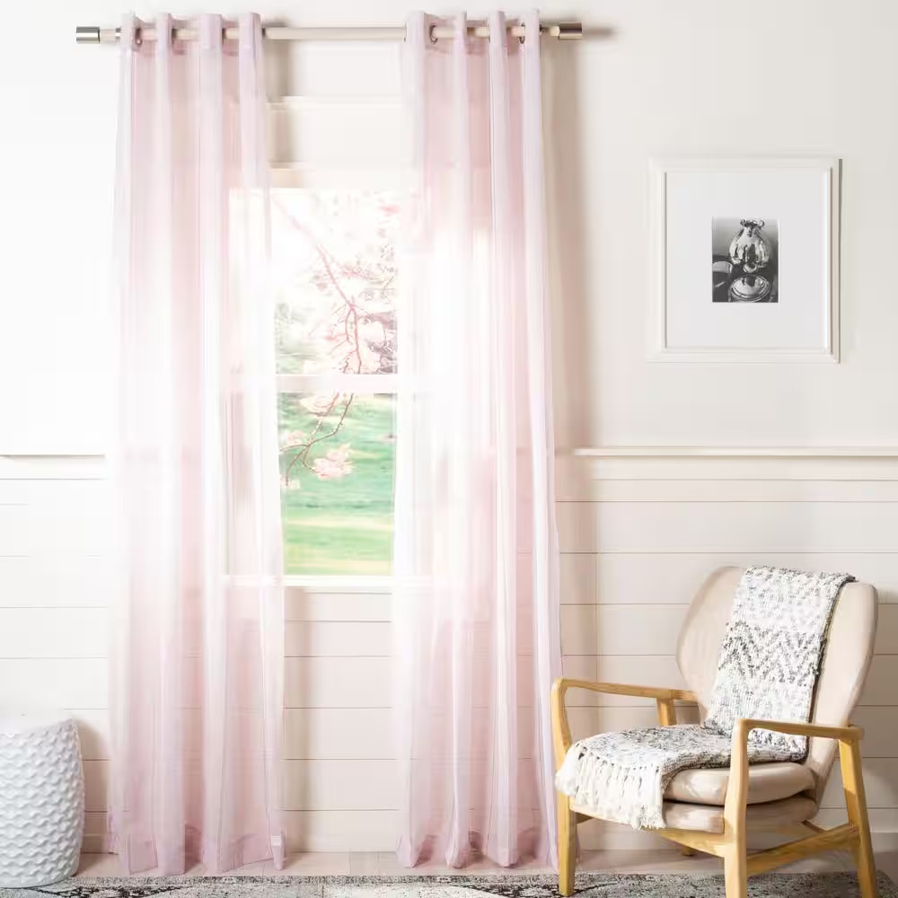 Lemma 52 In. W X 96 In. L Semi-Sheer Window Panel in Lavender