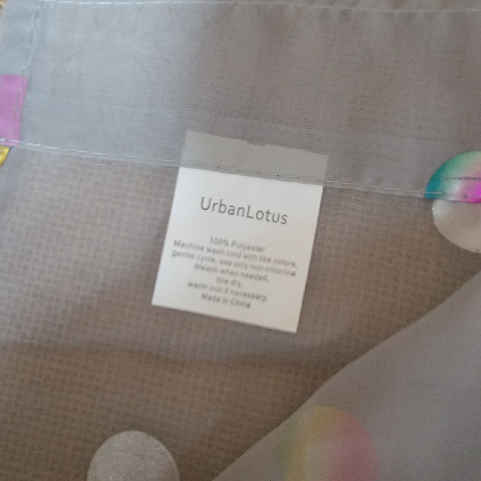 Gray Semi Sheer Valance Curtain for Kitchen 15″ Colorful Metallic Polka Dots