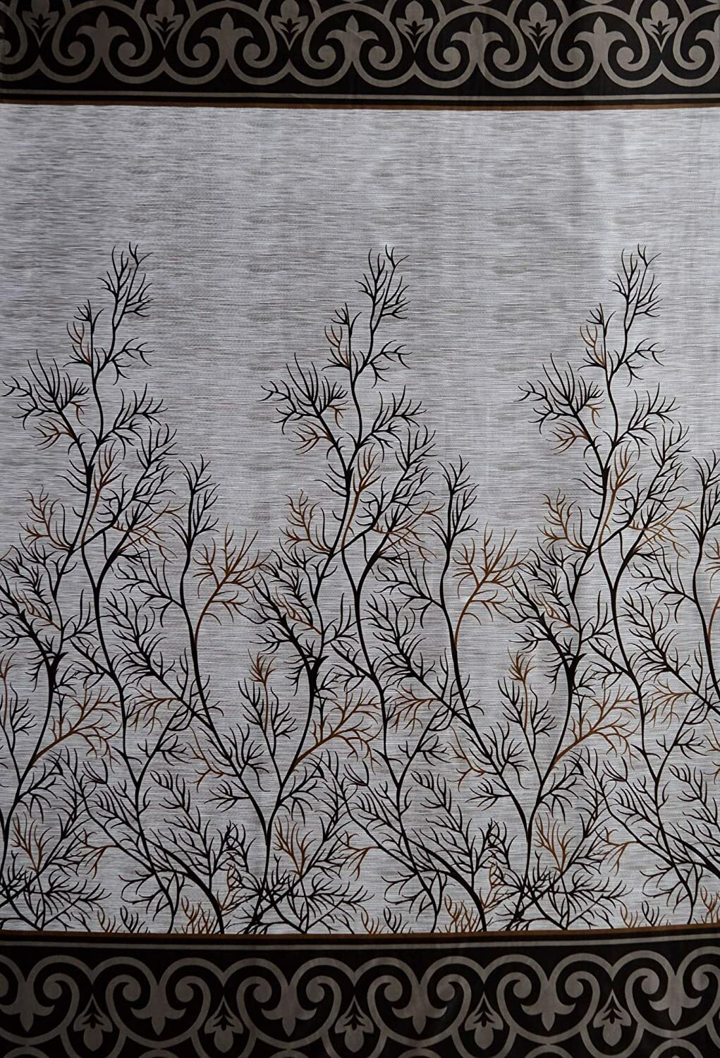 2 Piece Brown Eyelet Ring top Door Window Curtains Set 5 7 9 Feet US